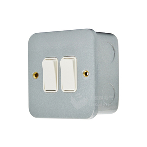 Interruttore a parete tipo British Standard 2 Gang 86 di alta qualità con scatola di giunzione - Product Image 1