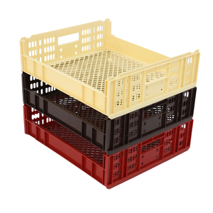 Chất lượng cao 7 # HDPE hộp lưới nhựa 550*485*130mm <span class=keywords><strong>PE</strong></span> lưu trữ Bánh Mì Bánh khay Stackable huyệt lưới Giỏ thực phẩm Thùng - Product Image 2