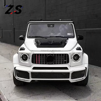 ZS pour Mercedes Benz classe G Wagon W463 mise à niveau W464 capot en Fiber de carbone couvercle de pneu de secours capot toit aileron arrière Kit de carrosserie
