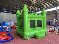Château gonflable Kaluen vert, petit château gonflable pour enfants, château gonflable d'intérieur pour enfants