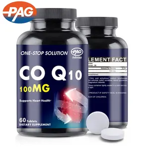 Sağlık takviyeleri yüksek kaliteli Coq10 Oral efervesan Tablet tüp Ubiquinol Coq10 Tablet