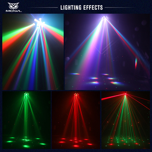 DJ Light 6 Bras 150W RGBW 4in1 Rotation DMX Stroboscope Laser LED Faisceau de Lumière pour Bar Night <span class=keywords><strong>Club</strong></span> Disco Party Room - Product Image 4