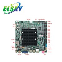Motherboard Embedded ATX ELSKY M415F Tanpa Kipas Harga Terjangkau, Quad Core 2.0GHz J4125 6C DDR4 GPIO SIM Card LVDS RS232 COM