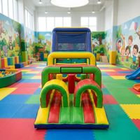 Parcours d'obstacles gonflable commercial extérieur pour adultes, jeux de fête gonflables pour enfants