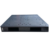 QS Heavy duty palette entrepôt empilable grande palette en plastique double pont 1200x1000mm palette plastique à vendre