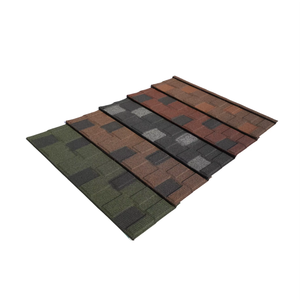 Tuile Métallique Architecturale Revêtue de Pierre, Texture Ardoise, Granulés Stables aux UV, Garantie Couleur 30 Ans, Maison de Luxe - Product Image 1