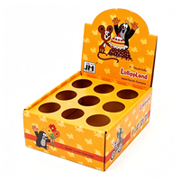 Caja de Exhibición de Cartón Corrugado Personalizada, Fácil de Montar, Bandeja Plegable para Mostrador, para Exhibición de Barras de Chocolate y Snacks Envueltos