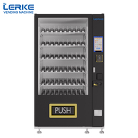 Máquina Expendedora Automática de Alimentos de la Marca LERKE, 60 Compartimentos, Máquina Expendedora de Comida Rápida, Útil para Hoteles, con Pago en Monedas