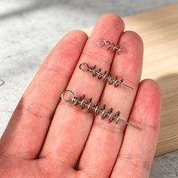 Lot de 10 attaches-appâts souples à ressort en acier inoxydable, vis d'attache-appâts de qualité supérieure, broches centrales pour la montage de gros leurres nageurs pour la pêche au brochet et au musky
