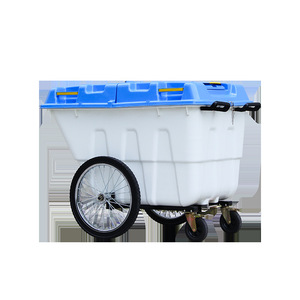 Large Garbage Truck 400L With <b>Lid</b> Wheeled Rectangular Outdoor Waste <b>Bin</b> For Property Management Cleaning - Product Image 1