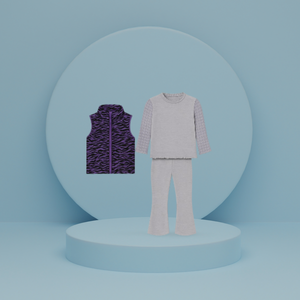 El adorable set top para niños pequeños combinado con mallas cómodas brinda una comodidad duradera para el juego activo y las salidas Casuales - Product Image 3