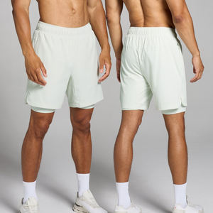 Short de gymnastique d'été à cordon personnalisé pour l'exercice quotidien de la course à pied short de gymnastique décontracté avec doublure de compression entrejambe sans doublure - Product Image 1