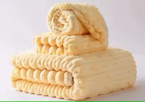 Toalla de baño de lana Coral, toalla tejida de algodón grueso sin pelusa absorbente de agua de secado rápido para niños, Material de bambú desechable - Product Image 5