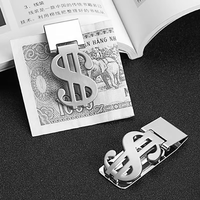 Pince à billets en acier inoxydable en gros, pince à billets en métal créative gravable, pince à billets personnalisée avec logo, sublimation