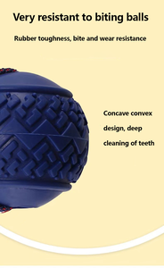 Yıkılmaz interaktif köpek topu oyuncak PVC ve naylon malzeme popüler agresif Chewers için kauçuk Pet çiğnemek oyuncak - Product Image 4
