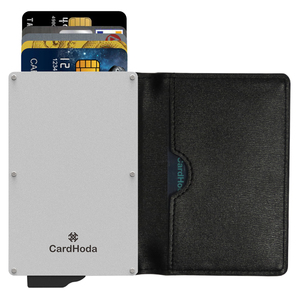 CardHoda Aluminum Card Holder <b>RFID</b> <b>Blocking</b> Pop-Up <b>Wallet</b> Short Fold Closure Unisex Minimalist Design - Product Image 1