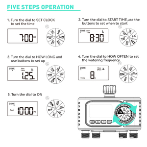 Automatic Four Outlet Smart LCD <strong>Water</strong> <strong>Timer</strong> Controller Garden Electronic Irrigation Rain Delay Function Plastic Lawn Use - Product Image 6