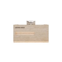 Comptoir de réception en MDF haut de gamme pour hôtel Forme moderne avec lumière LED Mobilier de bureau commercial
