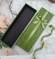 Boîte à bijoux personnalisable avec nœud papillon, rubans en carton, emballage cadeau d'anniversaire pour colliers, finition mate, type dossier