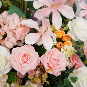 <span class=keywords><strong>Flores</strong></span> de Pasillo Realistas en Colores Rosa, <span class=keywords><strong>Flores</strong></span> <span class=keywords><strong>Artificiales</strong></span> de Seda de Alta Calidad, Camino de <span class=keywords><strong>Flores</strong></span> para Pasillo - Product Image 5