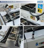 FXJ-6050 Hualian Scelleuse de cartons électrique automatique à grande vitesse, réglable, pour scellage par le haut et par le bas, stable et performante