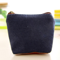 Kanvas Klasik Retro Wanita Dompet Koin Kecil Dompet Kartu Kunci Tas Uang Gadis Dompet Pemegang Koin Mini