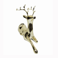 Ornement de cerf en résine électroplaquée de style nordique, luxe léger, pour porte-bouteilles, meuble TV et décoration intérieure