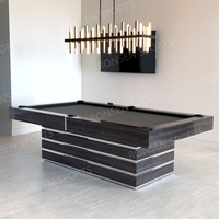 Table de billard 8 ou 9 boules en bois massif, design élégant, prix d'usine, avec accessoires gratuits et éclairage LED