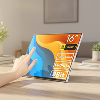 Nouvel écran tactile portable ultra-fin incurvé de 16 pouces 16:10 2.5K IPS avec haut-parleur intégré, entrée USB, ODM OEM