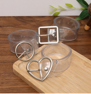 Ceintures en plastique PVC transparentes tendance et bon marché pour femmes, personnalisées en usine, avec boucle - Product Image 4
