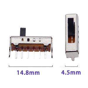 Interruptor de Palanca de 4 Posiciones SS-14D01, 6 Pines, Vertical Recto, 4.0mm de Altura, Interruptor Deslizante de Alimentación para Montaje en PCB - Product Image 4