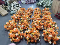 Centre de table de mariage en roses artificielles en soie, style moderne, fait main, réaliste, décoration florale longue durée pour événements et Pâques