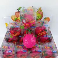 Juguete Antiestrés de Frutas, Juguete de Simulación, Bloques de Construcción para Aliviar el Estrés, Material TPR Colorido, Suave y Elástico, Empaquetado en Caja de Papel