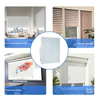 Interrupteur intelligent Wi-Fi pour rideaux, commande vocale Alexa, minuterie, télécommande, panneau tactile rétro, 10A 250V pour moteur de volet roulant