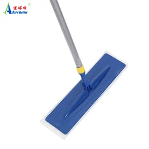 High Quality Microfiber Flat Mop Cleaning Mop Flat Mop Pad Plastic Frame With Aluminium Handle