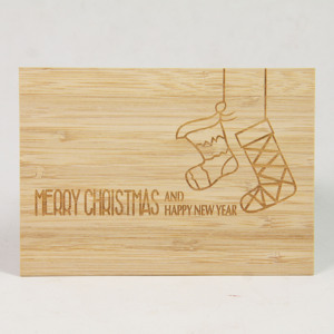 In khắc tre gỗ bưu thiếp thiệp chúc mừng - Product Image 6