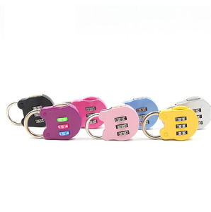 Mini de dibujos animados Digital a 3 combinación de contraseña candado para mochila SG-0225