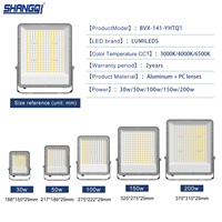 Projecteur LED extérieur IP65 en aluminium moulé sous pression 5700K pour cour et jardin, 30W, 50W, 100W, 150W, 200W, échantillon gratuit disponible