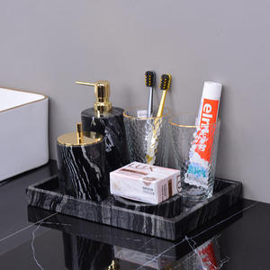 Juegos de Baño de Mármol de Lujo Personalizados, 6, 8 y 12 Piezas, Mueble de Baño Moderno, Accesorios de Baño, Juego de Muebles para Lavabo - Product Image 3