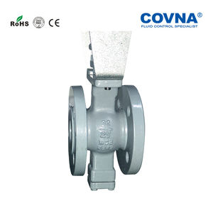 COVNA 긴급 주문 Modbus RTU (RS485) 양방향 PVC 전기 UPVC 볼 밸브가있는 전기 <span class=keywords><strong>V</strong></span>형 플랜지 볼 밸브 - Product Image 4