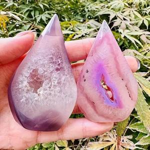 Venta al por Mayor de Piedras de Ágata de Alta Calidad en Forma de Gota de Agua, Pulimentadas, en Rosa/Morado/Negro/Azul, para Joyería y Regalos - Product Image 4