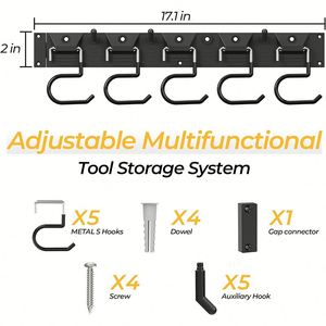Étagères murales robustes pour outils de garage, organisateur d'équipement, rangement pour outils de jardin pour garages - Product Image 3