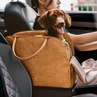 Lit de voiture pour chien de petite taille, écologique et de qualité supérieure, pour console centrale, siège confortable pour animaux de compagnie avec sangle de sécurité