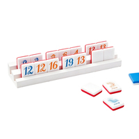 106 Gegraveerde Rummy Tegels Acryl Retro Mahjong Familiebijeenkomst Fruit Thema Lucite Gezellige Rummi Kub Spel Leverancier