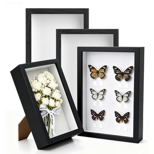 Moderno de alta calidad 3D personalizado marco de <span class=keywords><strong>fotos</strong></span> MDF fábrica personalizada Shadow Box marcos de <span class=keywords><strong>fotos</strong></span> con logotipo decorar con madera natural - Product Image 1