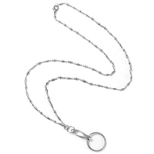 <span class=keywords><strong>Collier</strong></span> chaîne en bambou géométrique <span class=keywords><strong>pour</strong></span> femme, avec cordon de cou <span class=keywords><strong>pour</strong></span> téléphone, clés, <span class=keywords><strong>badge</strong></span> de travail, et boucle à dégagement facile - Product Image 1