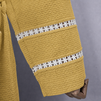 Peignoir gaufré à capuche pour hôtel et spa, lavable en machine, léger, pour hommes, idéal pour l'hôtellerie, disponible en gros pour toutes les saisons