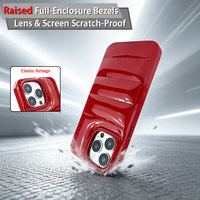 Coque de téléphone à couverture intégrale pour iPhone 17 Pro, avec logo personnalisé gaufré OEM d'usine, sangle gonflable matelassée et découpe précise pour un ajustement parfait