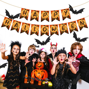 Banderas para fiestas de Halloween, decoraciones rectangulares personalizadas impresas para celebraciones festivas - Product Image 3