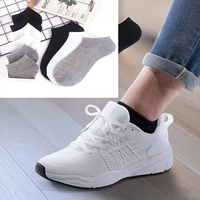 10 paires de chaussettes de bateau en Polyester pour hommes nouveau Style noir blanc gris hommes d'affaires bas doux respirant été pour homme